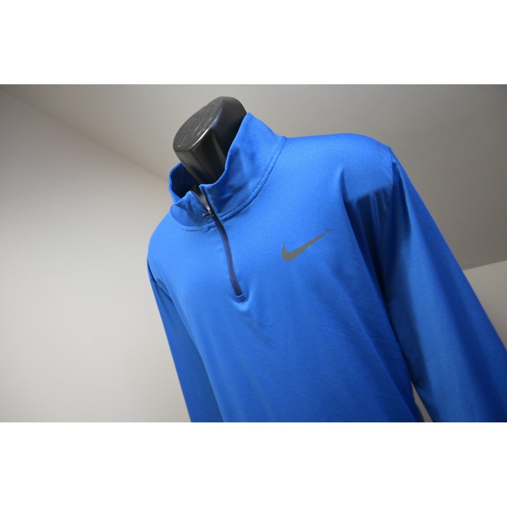 Nike Pullover Men XXL Blue Dri-FIT Quarter Zip Long Sleeve Activewear Excellent